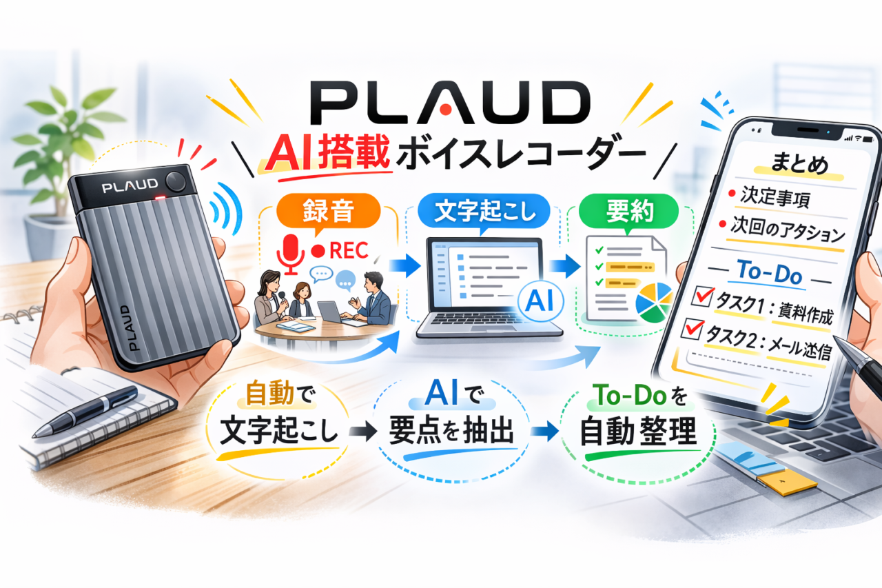 AI搭載ボイスレコーダー「Plaud（PLAUD）」は買い？Note／Note Pro／NotePinを料金・機能で比較【2026年版】